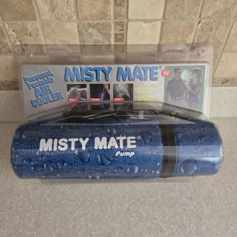 1999 As Seen On TV Misty Mate Pump Cool Blast Personal Portable Air Cooler-NIP zdjęcie 1