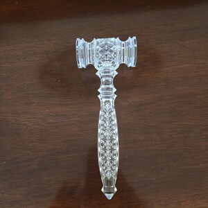 Waterford Crystal Large 8" Gavel Paperweight-Auctioneer-Lawyer-Judge-President image 5