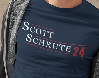 Michael Scott Dwight Schrute T Shirt - 2024 The Office For President Funny Election T Shirt