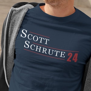Michael Scott Dwight Schrute T Shirt - 2024 The Office For President Funny Election T Shirt