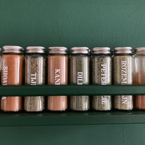 Spice Jar Labels SVG | Printable Herb Names | Kitchen Organization | Cricut | Dutch & English