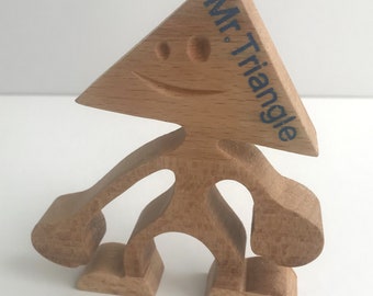 Wooden toy, toys in the form of geometric shapes, educational toys, the triangle, decor