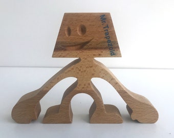 Wooden toys, toys in the form of geometric shapes, educational toys, trapezoid, decor
