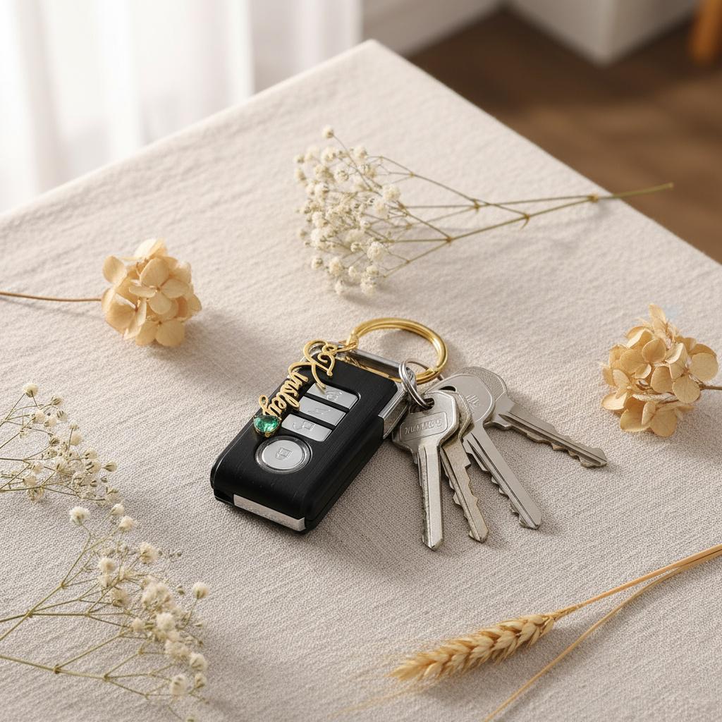 Custom Keychain With Name - Laser Cut Name Key Ring, Stainless Steel ...