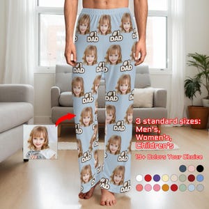 Personalized Photo Pajama Pants: Custom Portrait or Pet Print, Comfy Loungewear