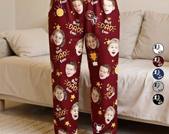 Pantalones de pijama con foto personalizada: retrato personalizado de rostro o mascota, ropa cómoda para estar en casa