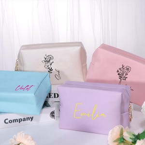 Neceser personalizado, neceser personalizado, neceser para el mes de nacimiento, regalos para ella, regalos para damas de honor, propuestas de matrimonio, recuerdos para despedidas de soltera
