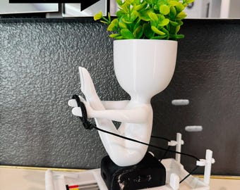 Pilates Reformer Modern Succulent Planter, Unique Pilates Studio Decor, Plant Pot for Desk, Instructor Gift