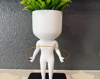 Jump Rope Planter Sculpture, Modern Figurine Pot, Home Decor. Gift, Workout gift, Unique