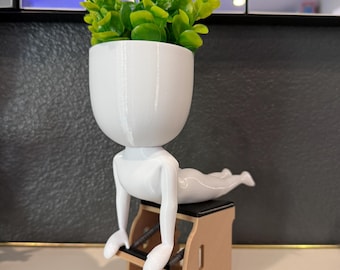 Pilates Swan Chair Modern Succulent Planter, Yoga Lover Gift, Unique Pilates Decor, Mini Plant Pot for Desk, Fun Pilates Instructor Gift