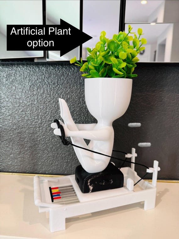 Pilates Reformer Modern Succulent Planter, Unique Pilates Studio Decor, Plant Pot for Desk, Instructor Gift