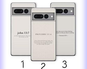 Bible Verse 2 Phone Case Cover For Google Pixel 6 6A 7 7A 8 8A 9 9A 10 Pro XL Believer God Saint Book Jesus God King Kind Words
