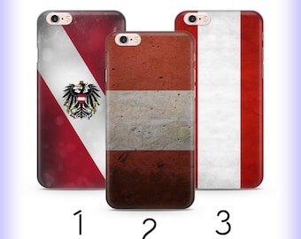 Austrian Flag 2 Phone Case Cover For Apple iPhone 5 SE 2020 2022 6 7 8 X Xs XR MaX PLuS Models Flag Of Austria Flagge Österreichs Rot Weiß
