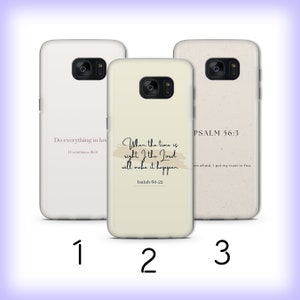 Bible Verse 7 Phone Case Cover For Samsung Galaxy S5 S6 S7 S8 S9 Edge Plus LTE NEO Models Believer God Saint Book Jesus God King Kind Words