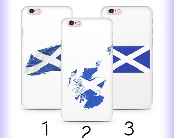 Scottish Flag 2 Phone Case Cover For Apple iPhone 5 SE 2020 2022 6 7 8 X Xs XR MaX PLuS Model The Saltire Flag Of Scottland Blue White Cross