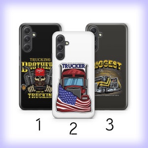 American Truck 8 Phone Case Cover For Samsung A13 A14 A15 A16 A25 A26 A33 A34 A35 A36 A53 A54 A55 A56 A72 A73 + More Models USA Trucker