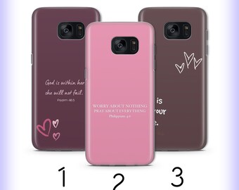 Bible Verse 6 Phone Case Cover For Samsung Galaxy S5 S6 S7 S8 S9 Edge Plus LTE NEO Models Believer God Saint Book Jesus God King Kind Words