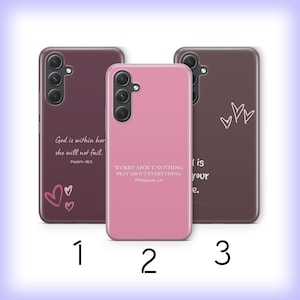 Bibel Vers 6 Telefon Fall Abdeckung für Samsung A14 A15 A16 A17 A25 A26 A33 A34 A35 A36 A53 A54 A55 A56 A72 A73 + weitere Modelle glauben an Gott Heiligen