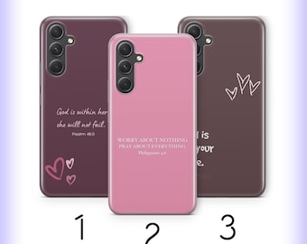 Bible Verse 6 Phone Case Cover For Samsung A14 A15 A16 A17 A25 A26 A33 A34 A35 A36 A53 A54 A55 A56 A72 A73 + More Models Believer God Saint
