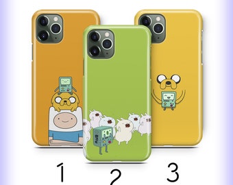 Funda para teléfono BMO 4 para Apple iPhone 11 12 13 14 15 16 y 17 Air PRO Plus Mini Max Personaje de Hora de Aventura Finn Jake Juego Electrónico Amigo