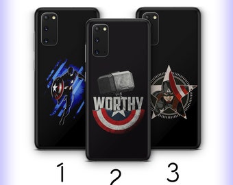 Funda de teléfono Capitán América 8 para Samsung Galaxy S20, S21, S22, S23, S24, S25 FE Plus, Ultra Edge, superhéroe estadounidense, Vengadores