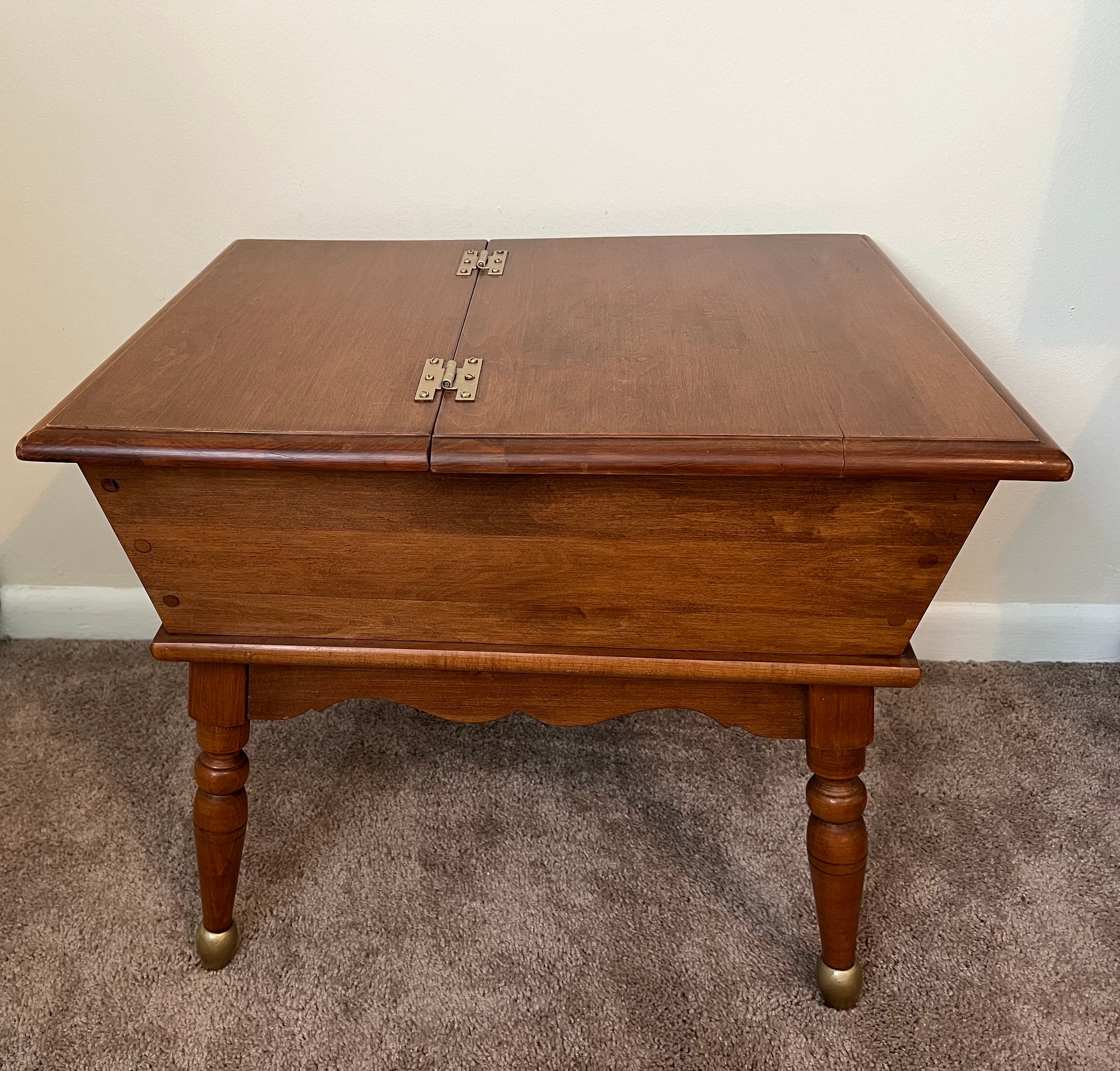 Vintage Heywoodwakefield Maple Dough Box Side Table Etsy