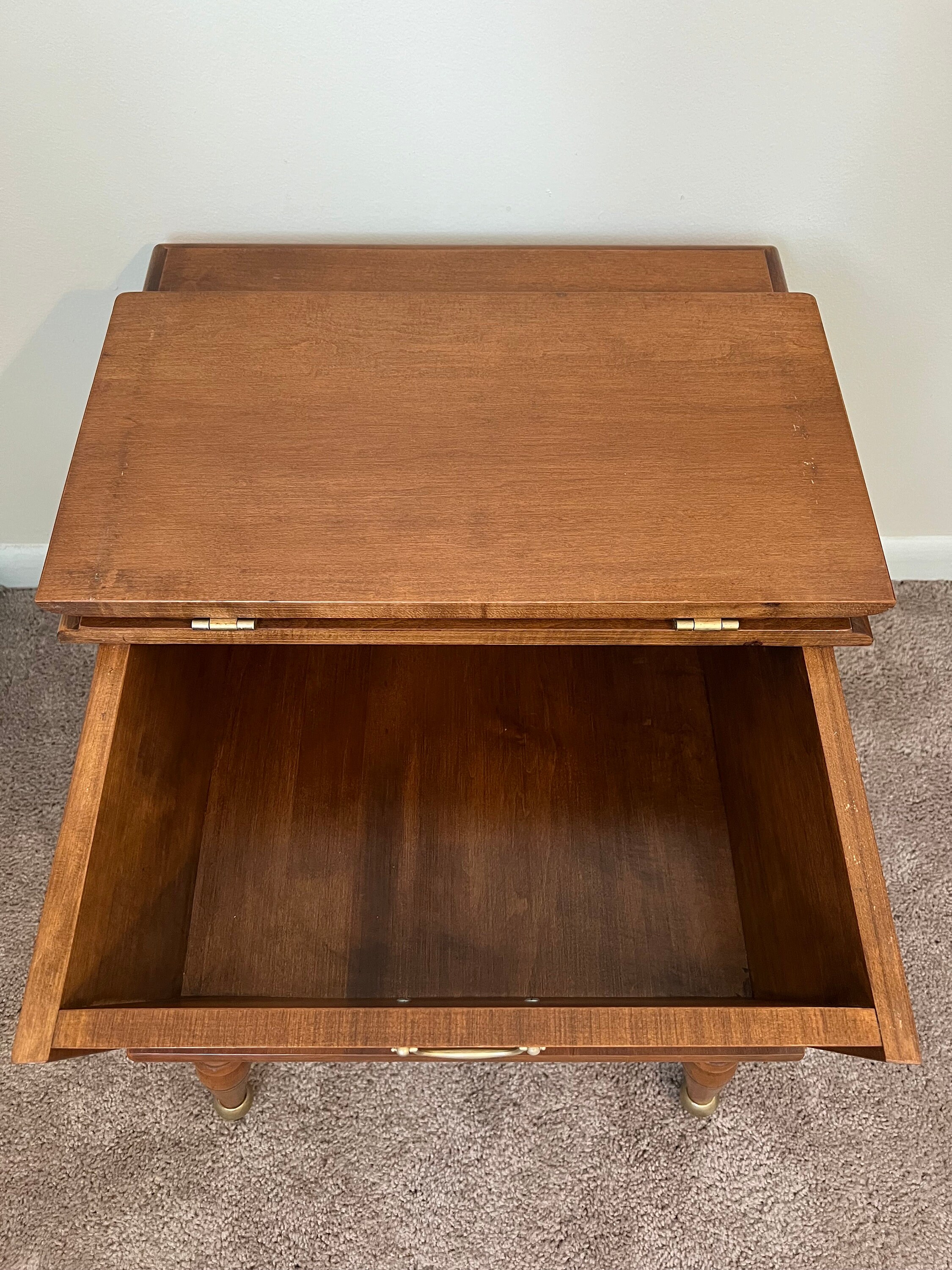 Vintage Heywoodwakefield Maple Dough Box Side Table Etsy