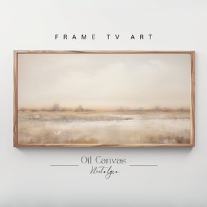 Samsung Frame TV Art Moody Abstract Oil Painting, Minimalist Earth Tone Decor, Rustic Wall Art, Digital Download