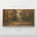 Autumn Landscape Oil Painting, Vintage Rustic Country Decor Digital Art Frame TV, Digital Download