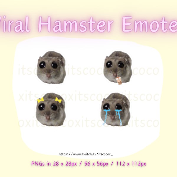 Viral Sad Hamster Twitch Emotes Discord Emotes Cute Emotes