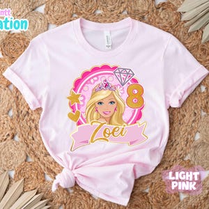 Doll Birthday Girl Shirt, Girl's Birthday Theme Party, Personalized Family Shirt, Gift for Girls, Unisex Shirt