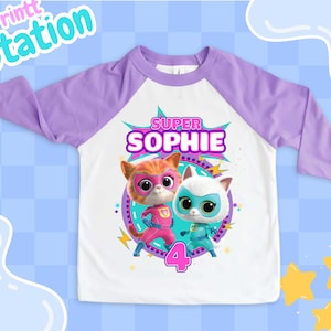Custom Super Kit Birthday T Shirt, Super Kit Birthday Theme Party Shirt, Personalized Family Shirt, Gift for Girls, Unisex Shirt