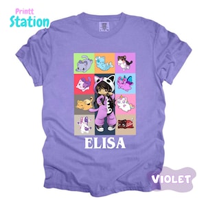 Custom Gamer Birthday Girl Shirt: Gamer Cat, Personalized Family Tee