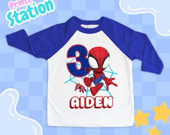 Personalized Spidey Birthday Shirt: Family Matching Tee SM01