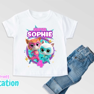 Custom Super Kit Birthday T Shirt, Super Kit Birthday Theme Party Shirt, Personalized Family Shirt, Gift for Girls, Unisex Shirt