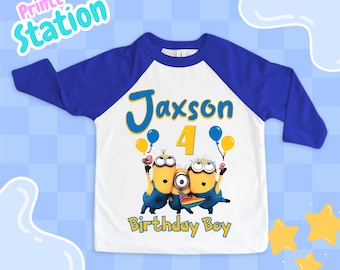 Personalized Minion Birthday Shirt: Custom Family Party Tee MS01