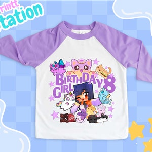 Custom Gamer Birthday Girl Shirt: Personalized Cat Tee