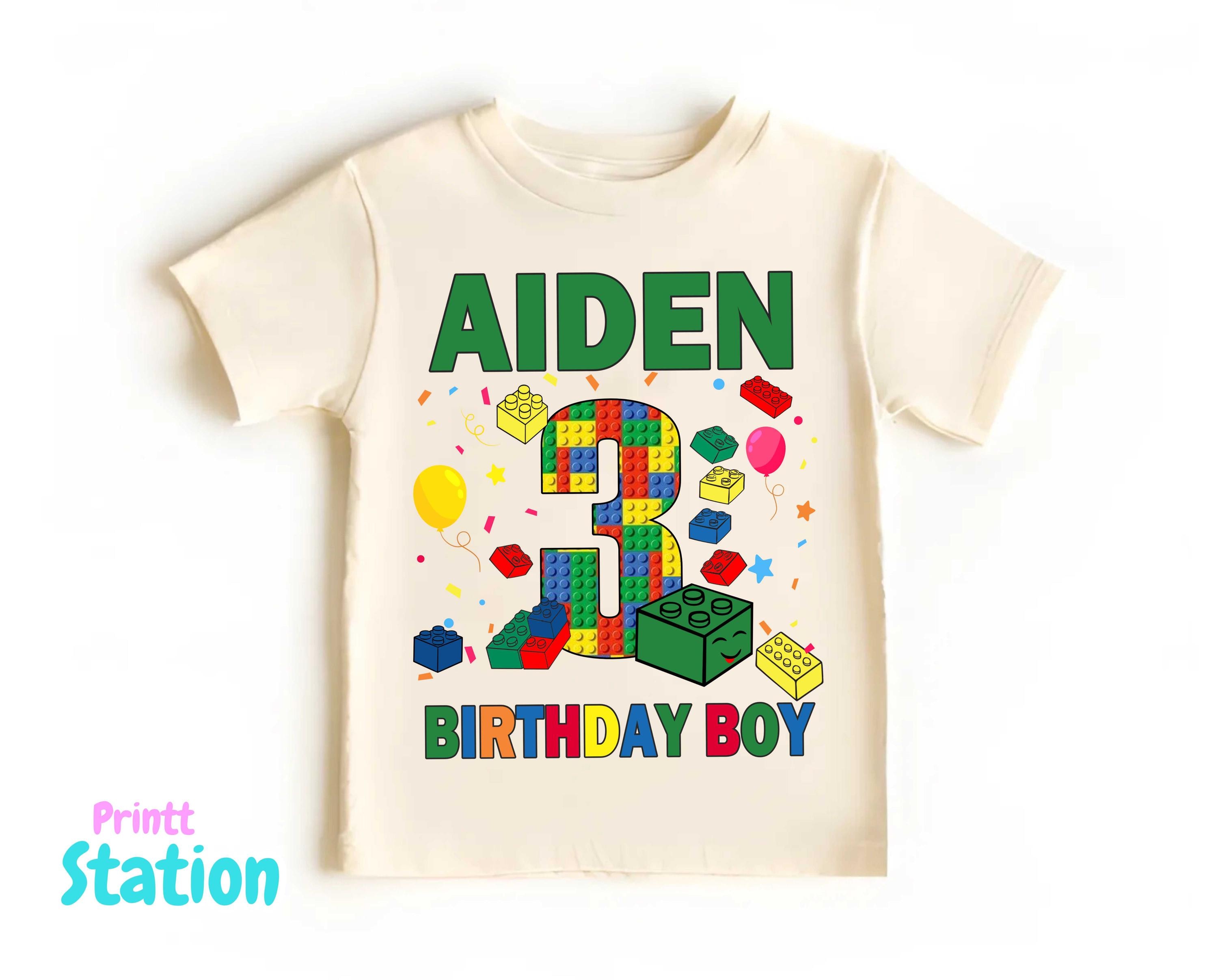 Shirts For Personalized Lego Lego Themed Birthday Shirt Building