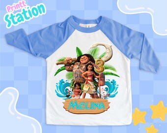 Personalized Moana Birthday Shirt: Family Matching Party Theme