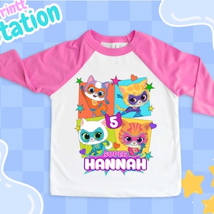 Custom Super Kit Birthday T Shirt, Super Kit Birthday Theme Party Shirt, Personalized Family Shirt, Gift for Girls, Unisex Shirt
