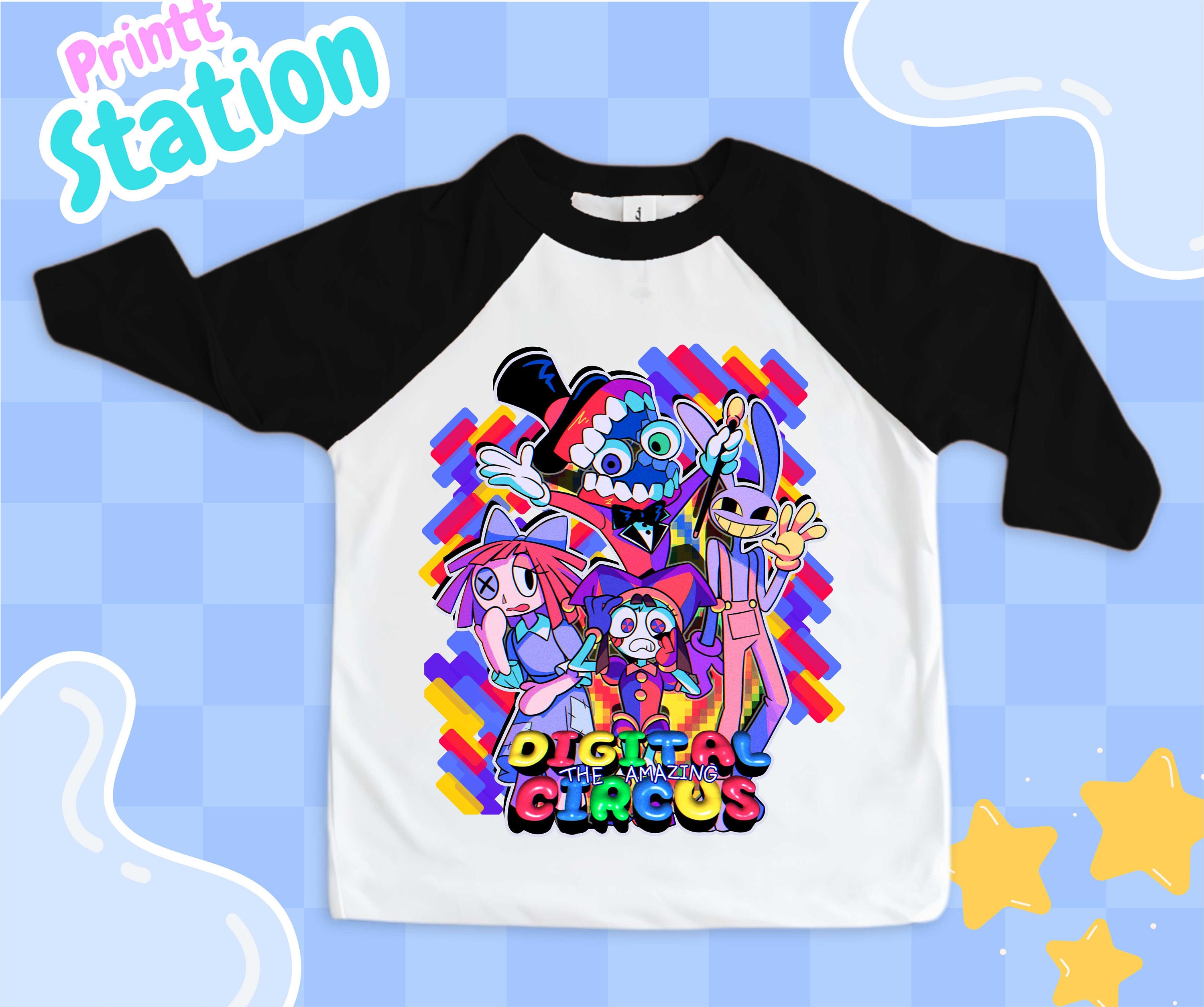 Girls Cartoon Hoodie – Amazing Digital Circus Cat Ear 3D Sweatshirt (Ages 7-8)