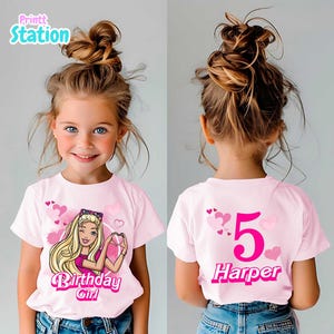 Doll Birthday Girl Shirt, Girl's Birthday Theme Party, Personalized Family Shirt, Gift for Girls, Unisex Shirt