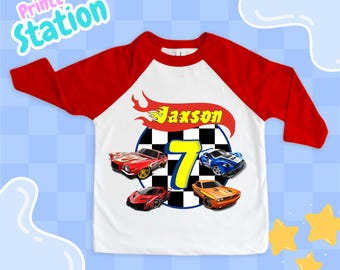 Kids Racing Cars Birthday Shirt: Personalized Family Party Theme