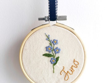 Hand-Embroidered Memorial Keepsake