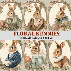 Conejitos De Pascua Victorianos, Páginas De Diario Basura, Huevo De Pascua, Retro Vintage, Scrapbooking, Tarjetas De Pascua, Regalos De Pascua, Hoja De Collage