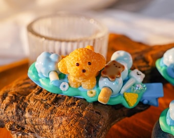 Kawaii Decoden Haarspangen-Set (2er-Pack), Cutecore & Y2K Haaraccessoires, Decora Hunde-Haarspangen
