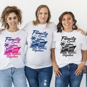 Family Cruise 2025 T-Shirts, Adults Kids Family Cruise T-shirt, Matching Family Cruise Shirts and Hoodies, Making Memories Together Tees
