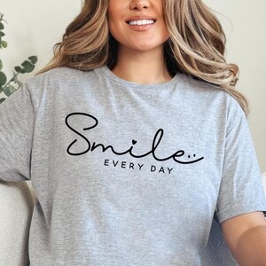 Smile every day, Boho Inspirational T-Shirt, Positive Affirmations Shirt, Kindness Shirt, Hustle Shirt, Entrepreneur , Empowered Women Shirt