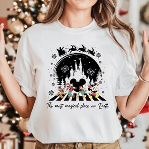 The Most Magical Place On Earth Shirt, Magic Kingdom Christmas, Mickey And Friend Christmas Sweatshirt, Disney Family Christmas Hoodie,