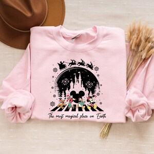 The Most Magical Place On Earth Sweatshirt, Magic Kingdom Christmas, Mickey And Friend Christmas Sweatshirt, Disney Family Christmas Hoodie,